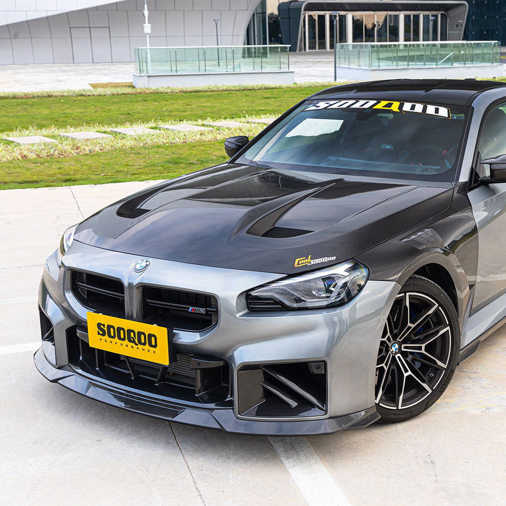 SOOQOO BMW 2 Series G42 (2021+) / M2 G87 (2023+) Pre-Preg Carbon Fibre Vented Hood