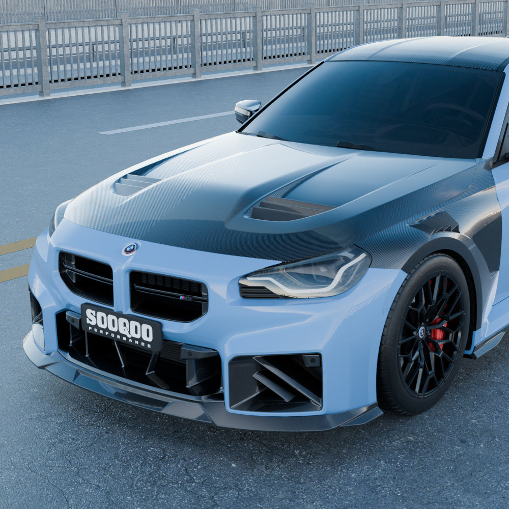 SOOQOO BMW 2 Series G42 (2021+) / M2 G87 (2023+) Pre-Preg Carbon Fibre Vented Hood