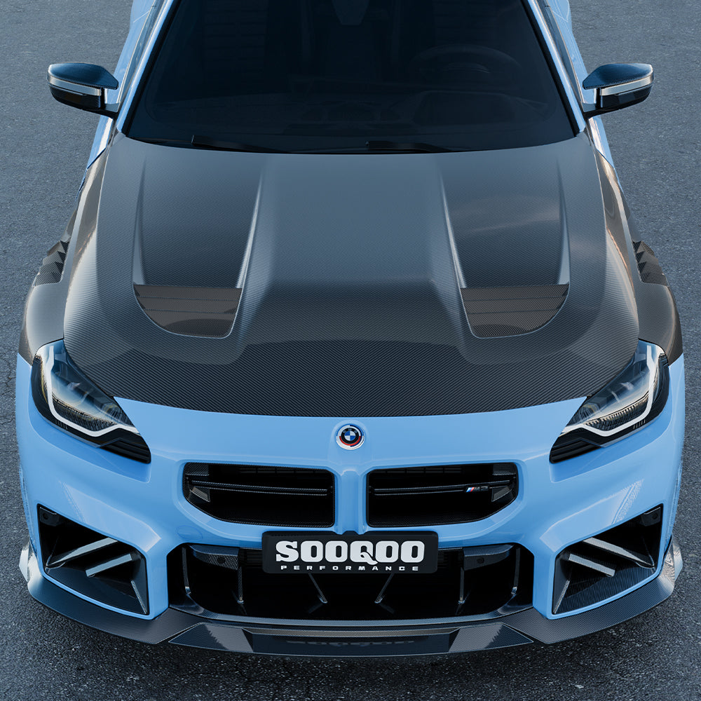SOOQOO BMW 2 Series G42 (2021+) / M2 G87 (2023+) Pre-Preg Carbon Fibre Vented Hood
