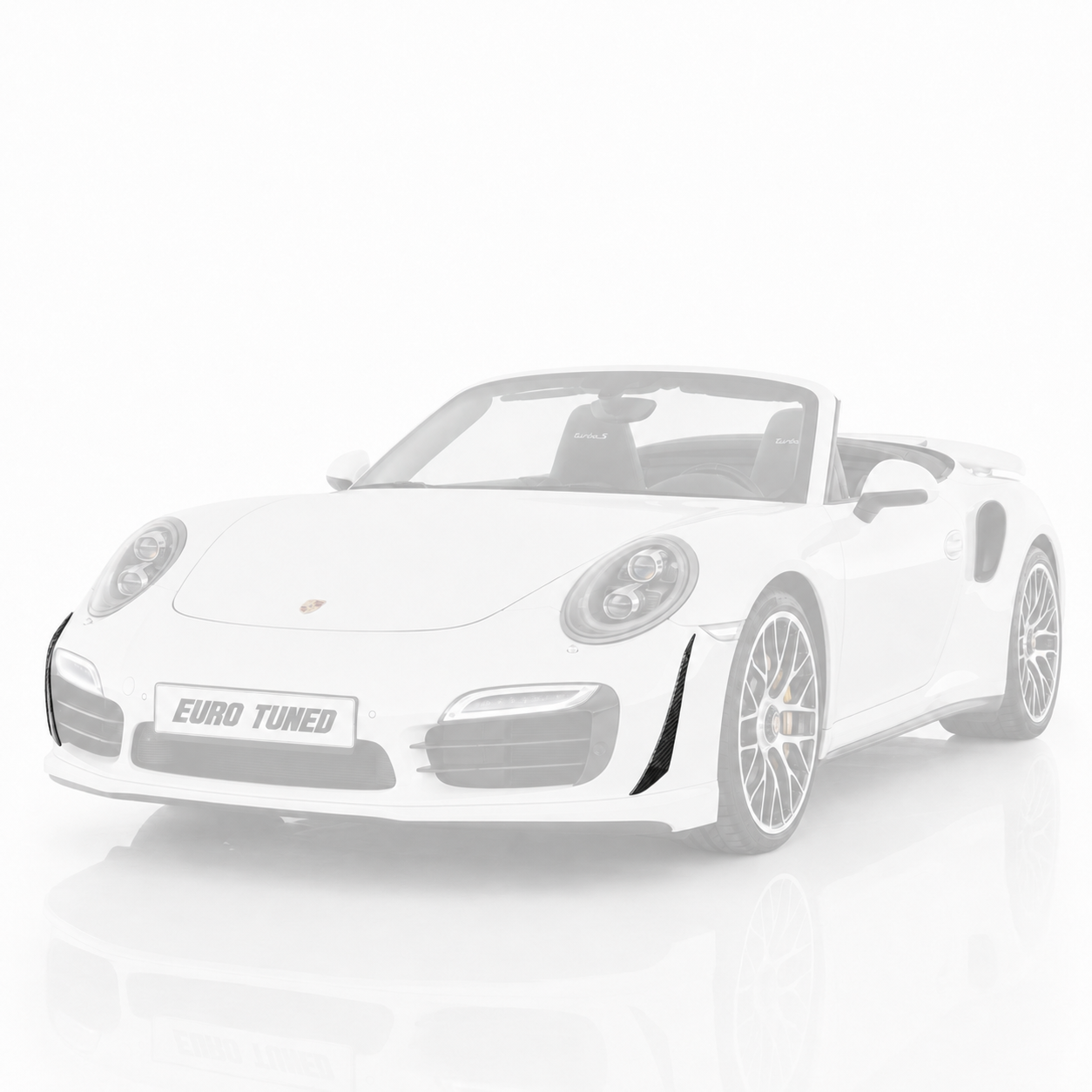 Porsche 911 991.1 Turbo S Cabriolet Dry Carbon Front Bumper Canards (2014–2016)