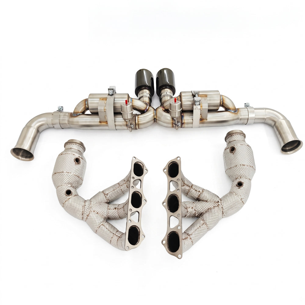Porsche 911 991.2 GT3 4.0L Full Exhaust System with 200-Cell Catted Headers (2017–2019)