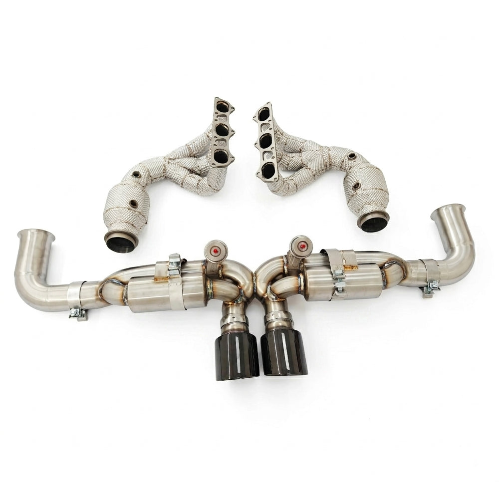 Porsche 911 991.2 GT3 4.0L Full Exhaust System with 200-Cell Catted Headers (2017–2019)