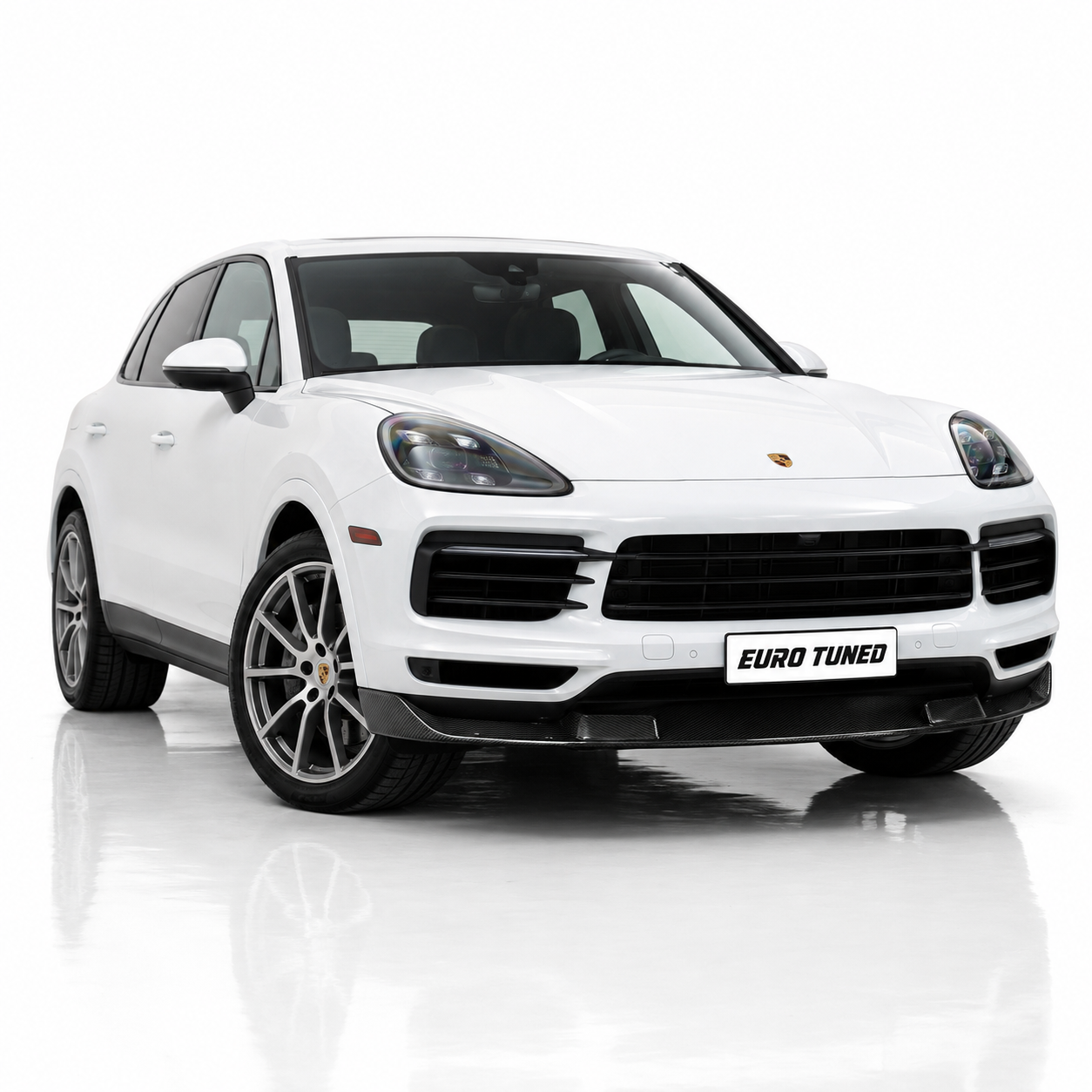 Porsche Cayenne Carbon Fiber Front Bumper Lip (2018–2019)