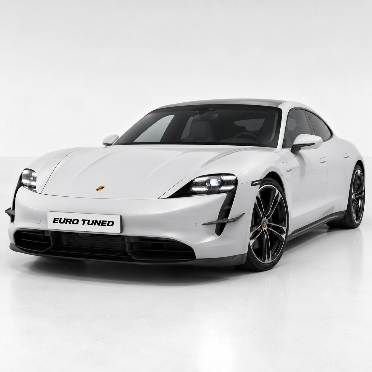 Porsche Taycan 9J1 Base & 4S Carbon Fiber Front Bumper Canards (2020–2023)