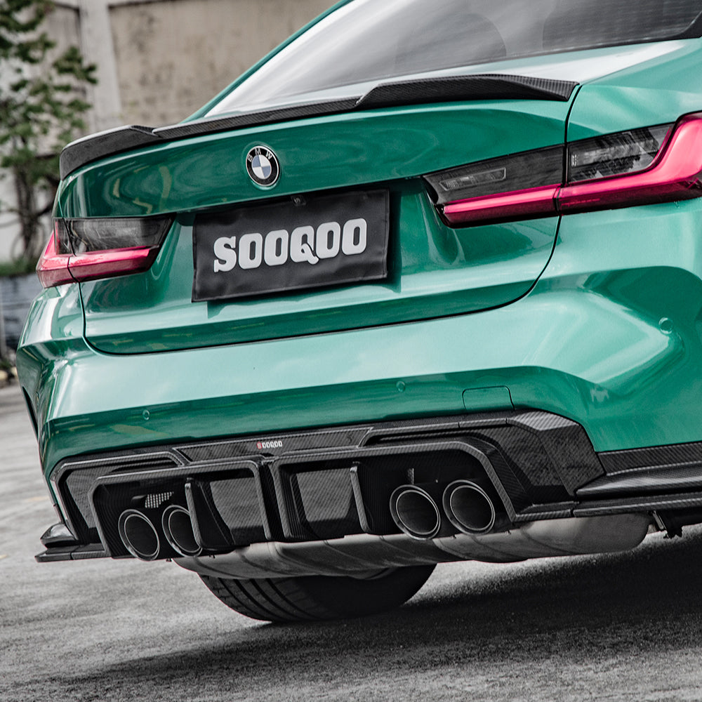 SOOQOO V1 BMW M3 G80 / G81 Pre-Preg Carbon Fibre Rear Diffuser (2021+)