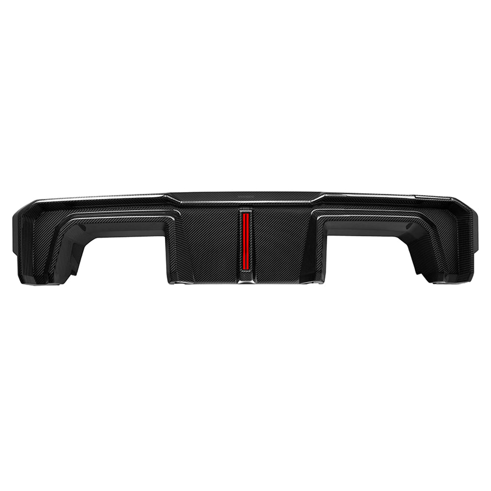 SOOQOO V1 BMW M3 G80 / G81 Pre-Preg Carbon Fibre Rear Diffuser with Brake Light (2021+)