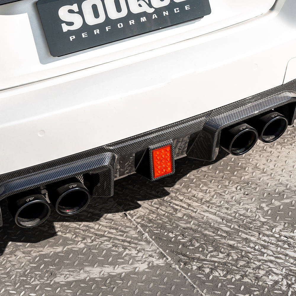 SOOQOO V3 BMW M2 G87 Pre-Preg Carbon Fibre Rear Diffuser with Brake Light (2023+)