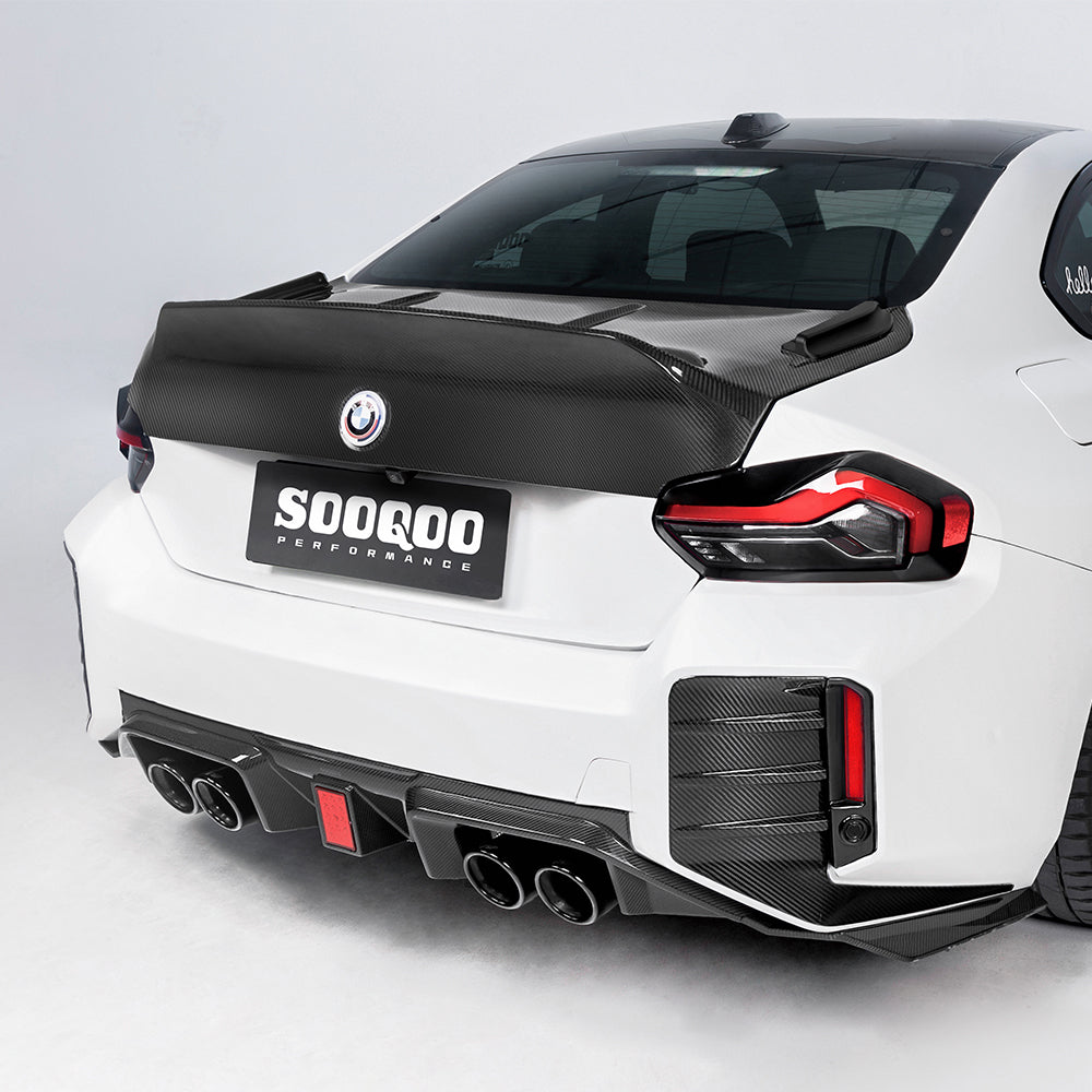 SOOQOO V3 BMW M2 G87 Pre-Preg Carbon Fibre Rear Diffuser with Brake Light (2023+)