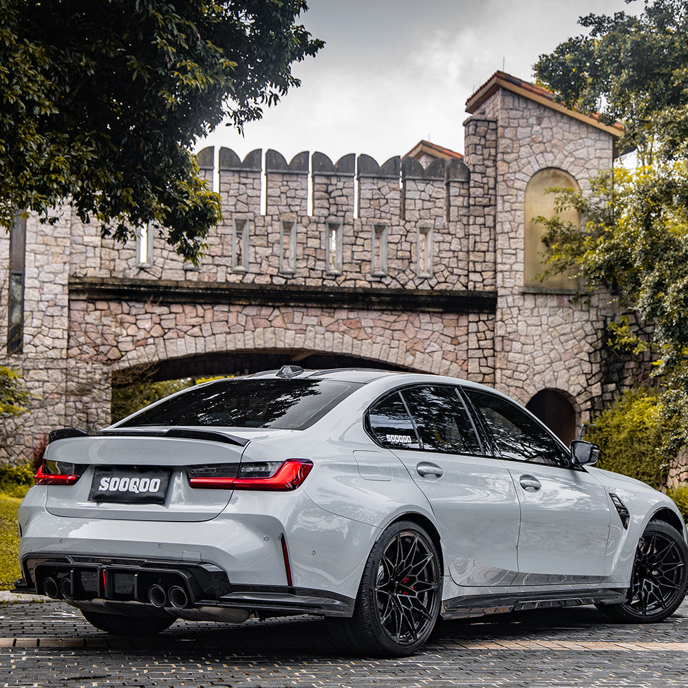SOOQOO BMW M3 G80 / G81 Pre-Preg Carbon Fibre Side Skirts (2021+)