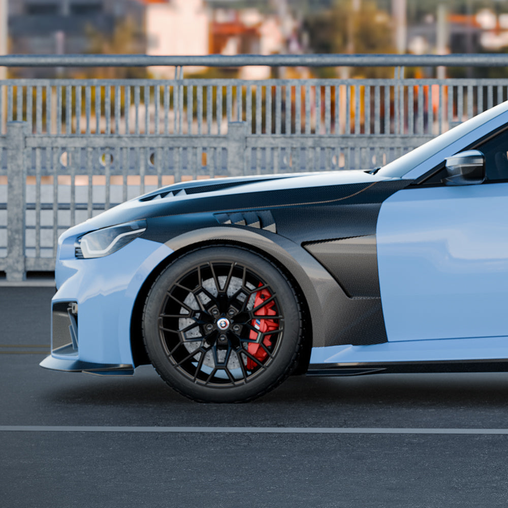 SOOQOO BMW M2 G87 Pre-Preg Carbon Fibre Front Side Fenders (2023+)