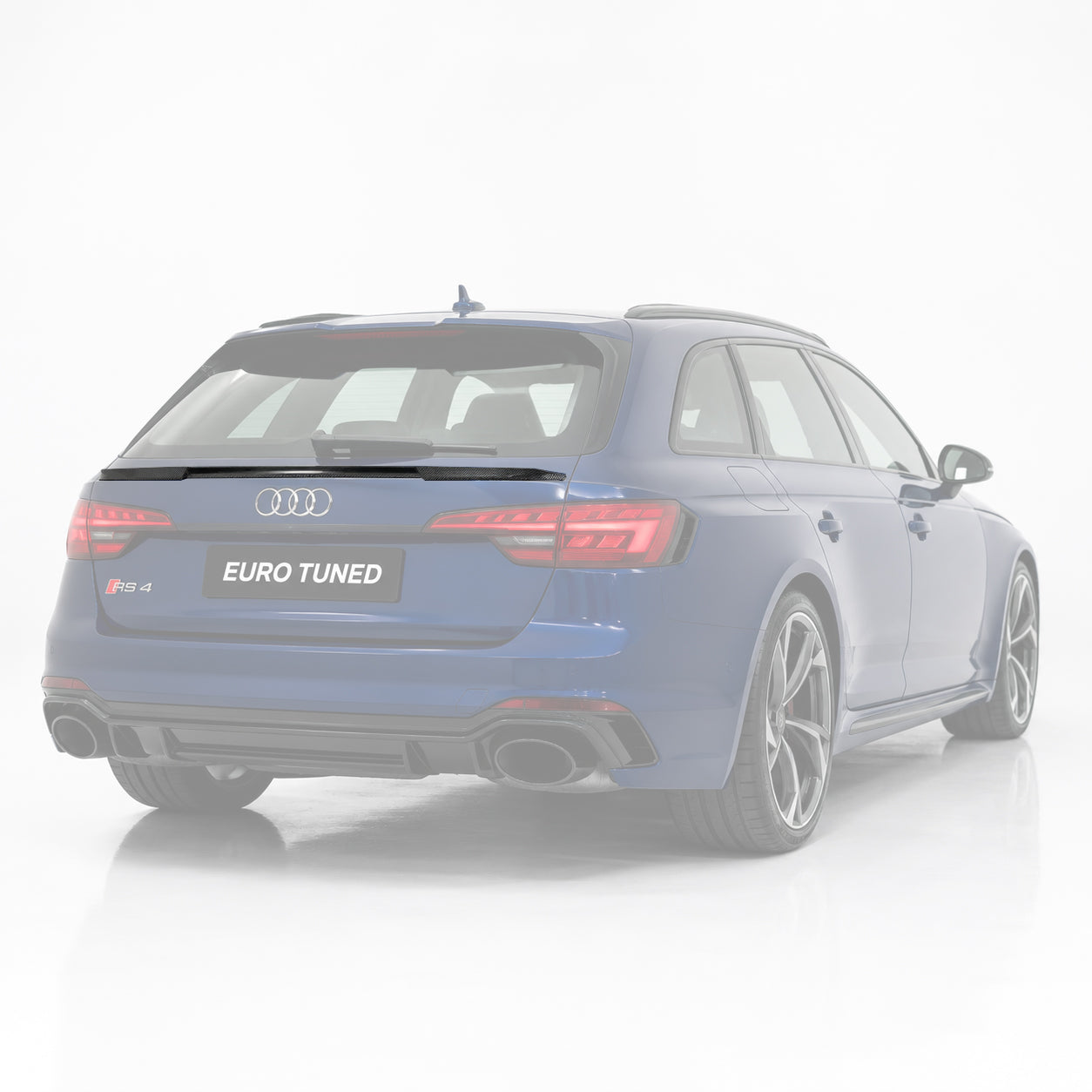 Audi A4 S4 RS4 B9 B9.5 Avant carbon fiber rear middle spoiler installed