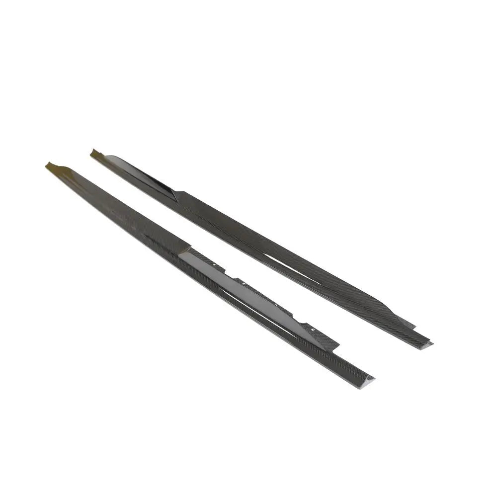 Audi R8 V10 gloss carbon fiber side skirt extensions