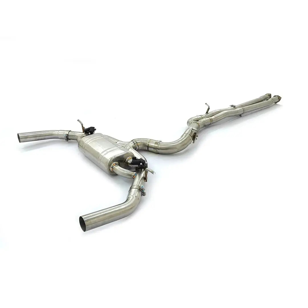 Audi RS3 8Y and TT RS 8S 2.5 TFSI valved cat-back exhaust system in 304 stainless steel