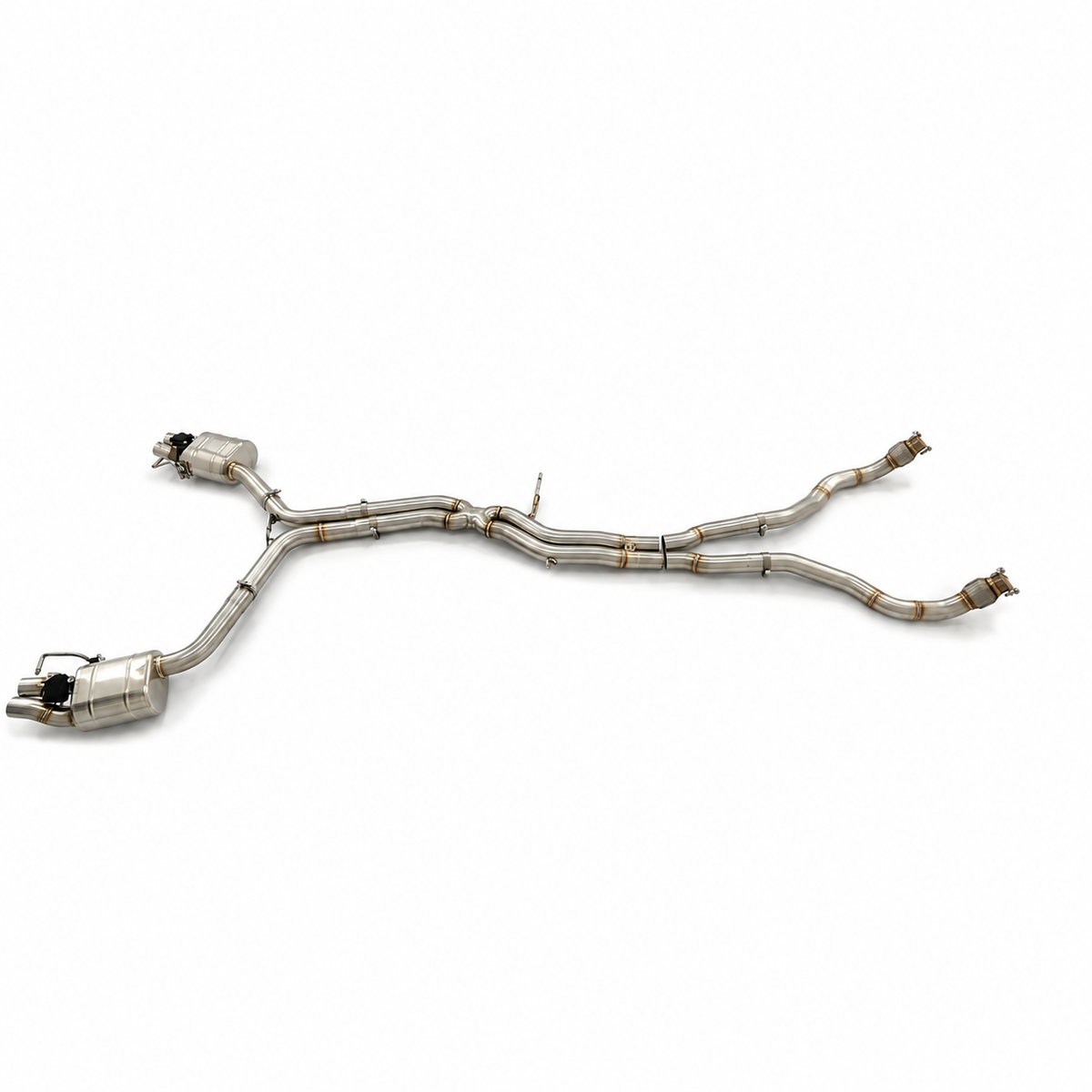 Audi RS4 B8 and RS5 B8 4.2 FSI full valved performance cat-back exhaust system layout