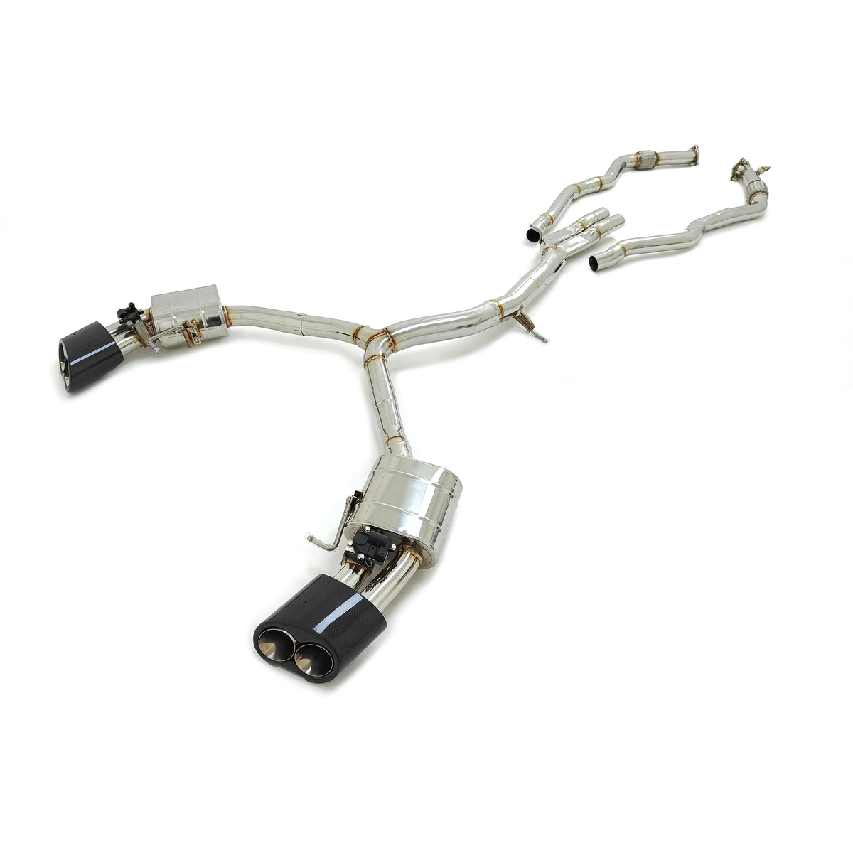 Audi RS4 B9 and RS5 B9 2.9T 3.5-inch valved exhaust system in 304 stainless steel