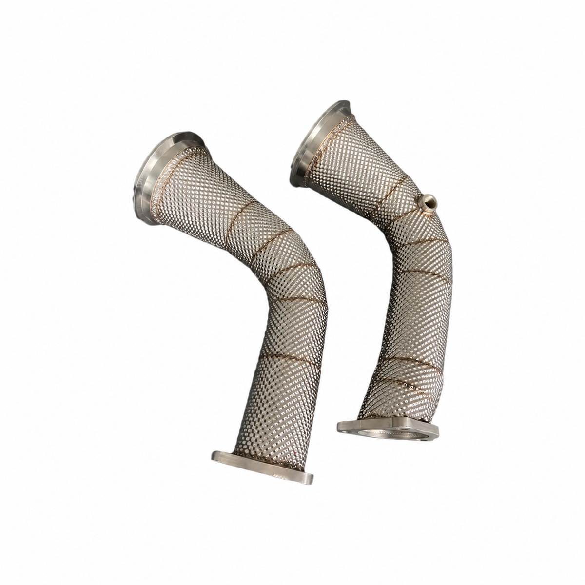 High-flow catless downpipe pair for Audi RS4 B9 and RS5 F5 2.9 TFSI twin-turbo V6