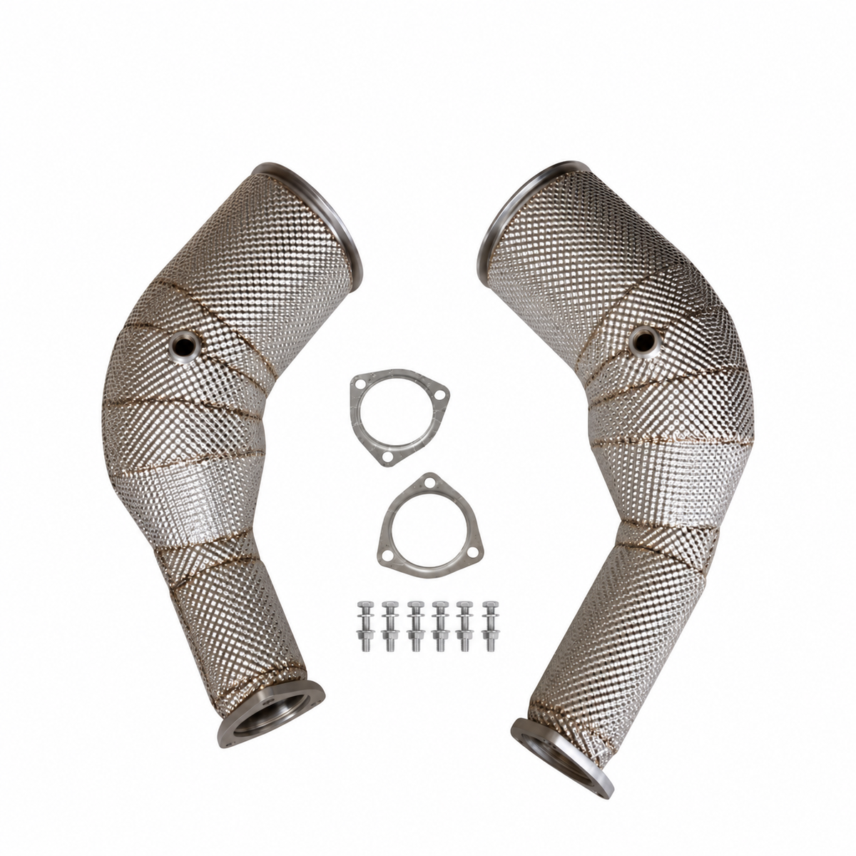 SS304 200 cell catted downpipes for Audi RS6 C8 and RS7 C8 without OPF