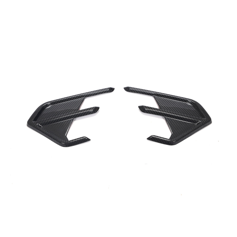 Gloss carbon fiber rear bumper canards for Audi RS7 C8