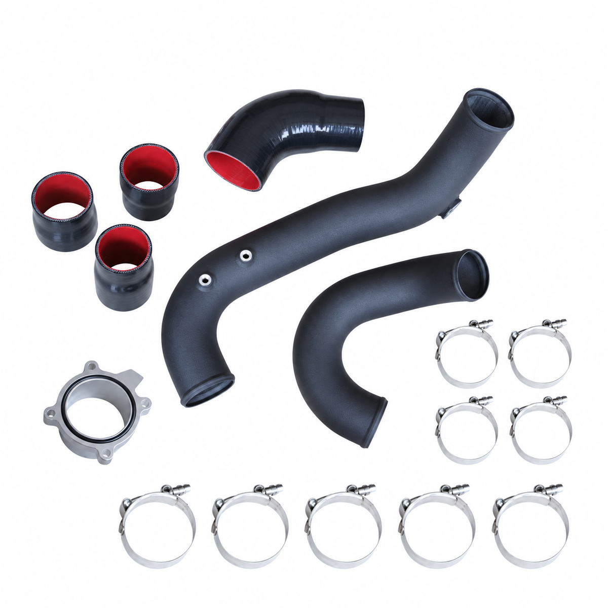 Audi S4 B9 S5 F5 EA839 intake charge and boost pipe complete kit with couplers clamps flange and installation hardware
