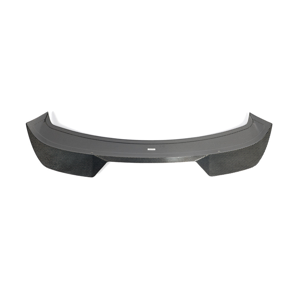 BMW 3 Series G21 M3 G81 carbon fiber rear roof spoiler front view