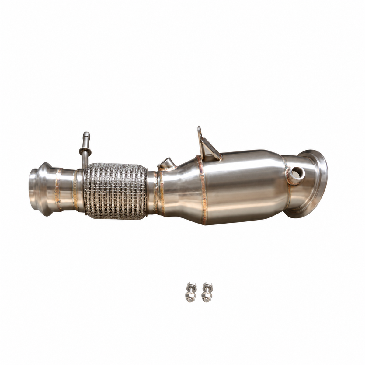 BMW 5 Series F10 N20 N26 catless downpipe with integrated flex section