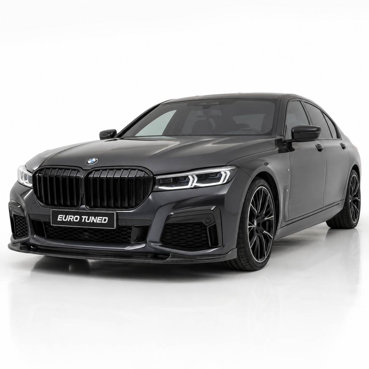 BMW 7 Series G11 G12 LCI M Sport carbon fiber front lip installed