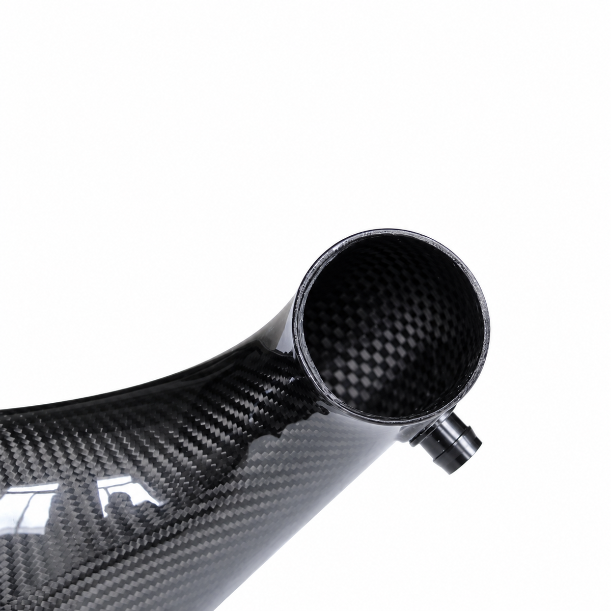 BMW B58 Gen 2 carbon fiber intake inlet and sensor connection detail