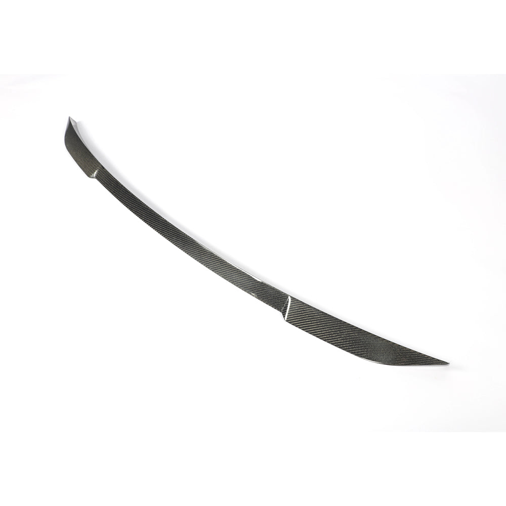 BMW G05 F95 gloss carbon fiber rear middle spoiler angle view