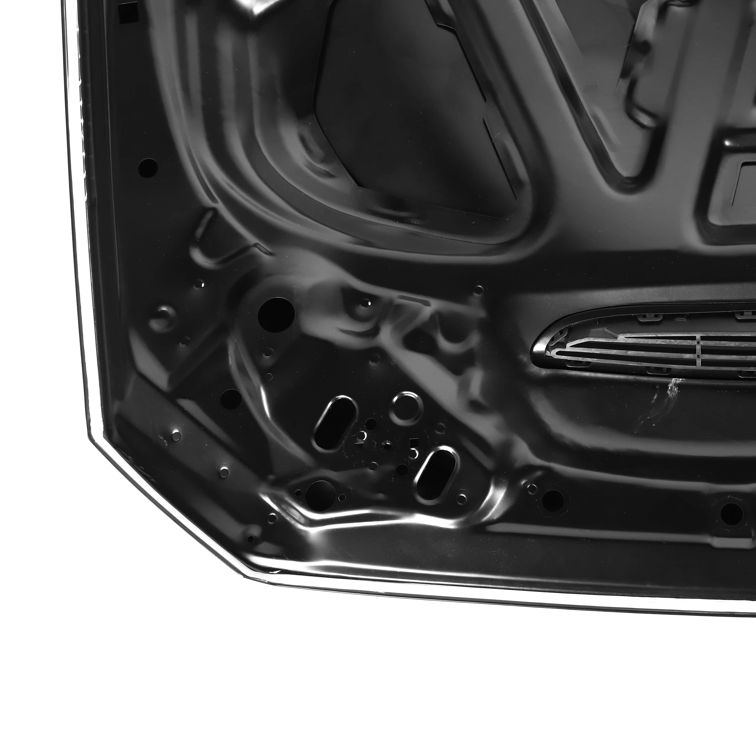 BMW GTS style aluminum hood inner panel detail