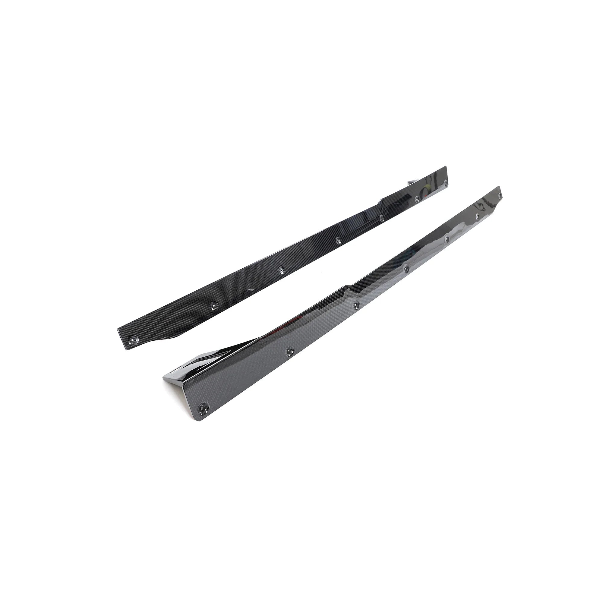 BMW M2 G87 carbon fiber side skirt extensions inner side view