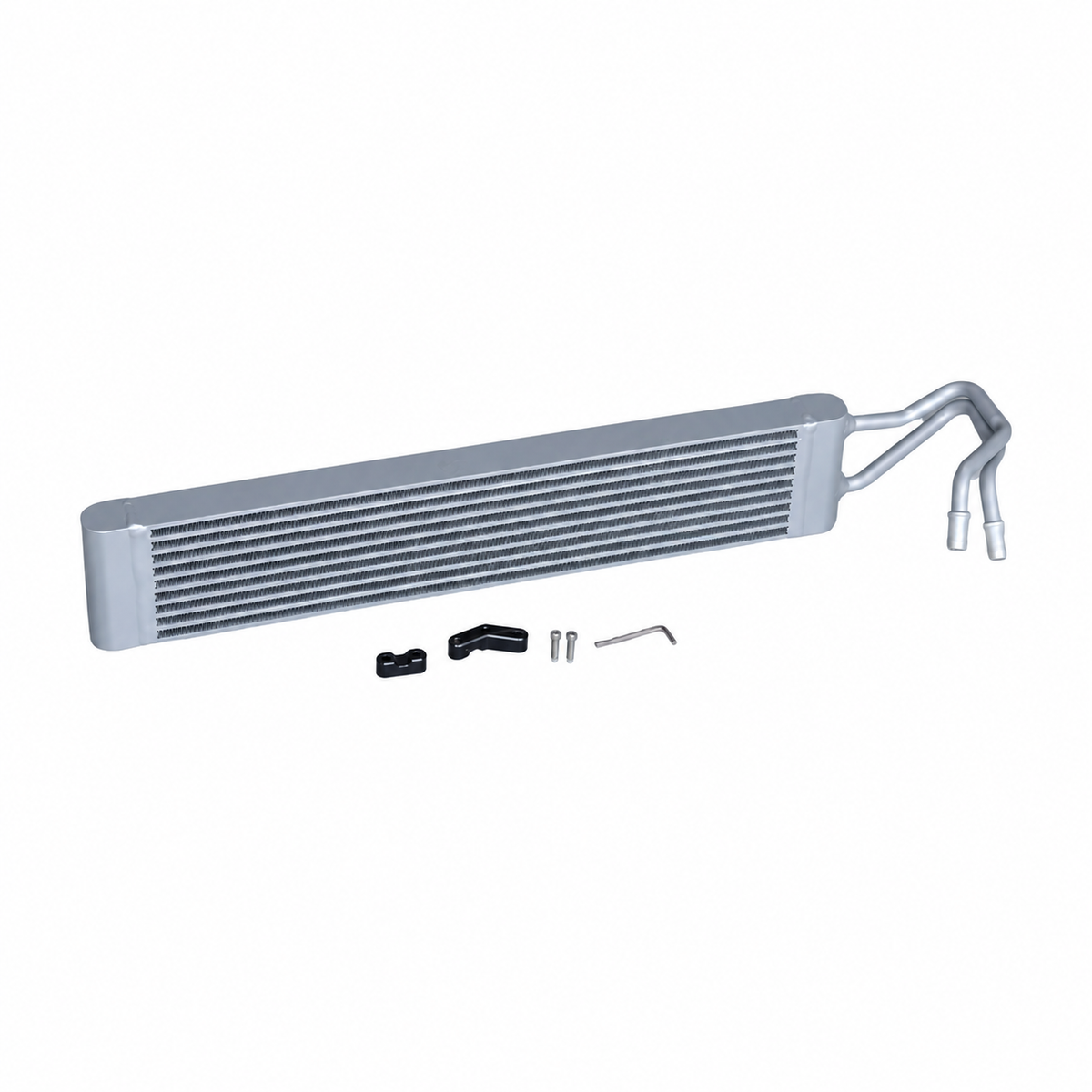 BMW M3 F80 M4 F82 F83 silver DCT transmission oil cooler with installation hardware