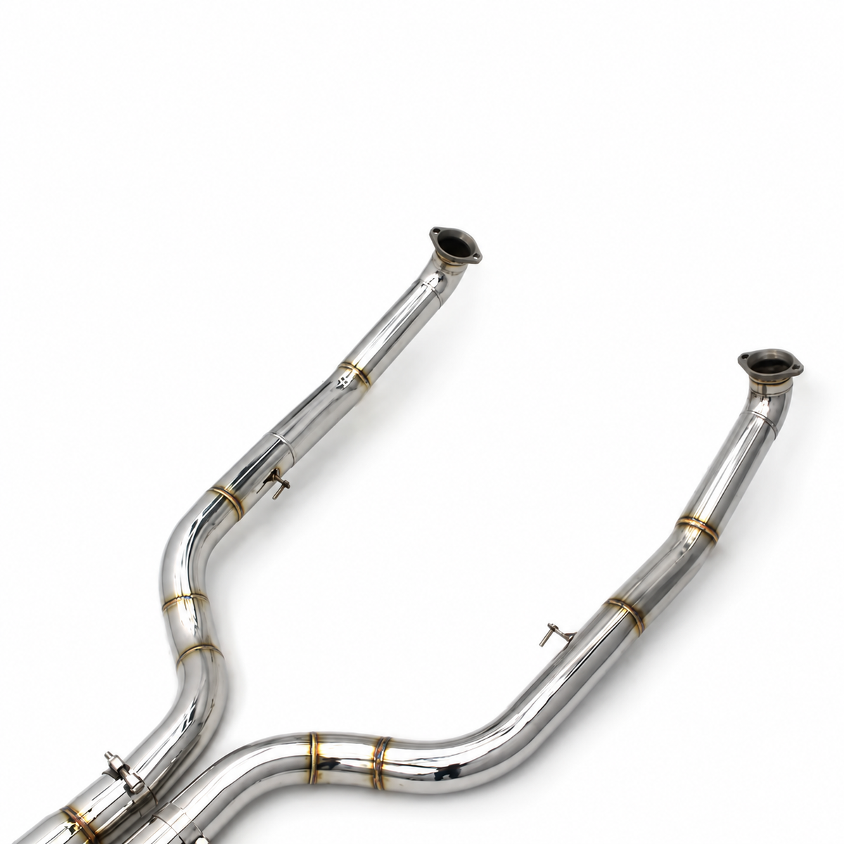 BMW M6 F06 S63 stainless steel front exhaust pipe section for valved cat-back system
