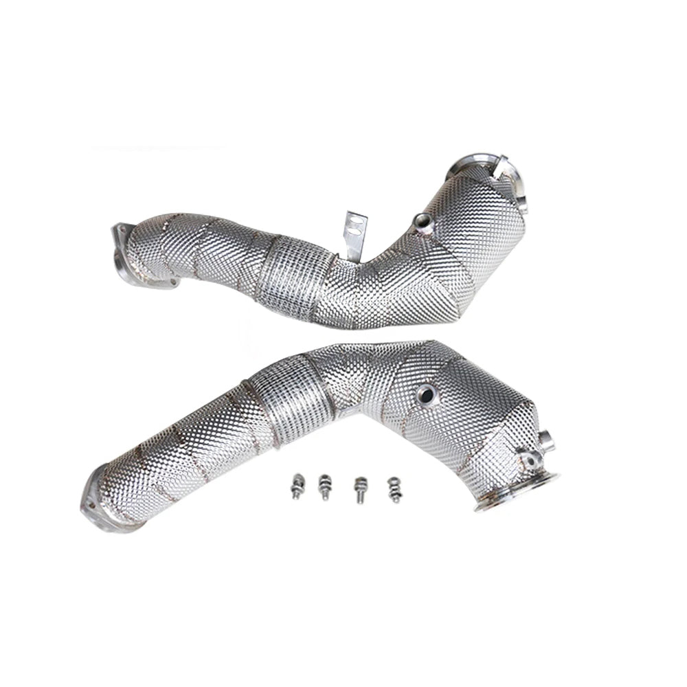 BMW N63 catless downpipes complete set with installation hardware
