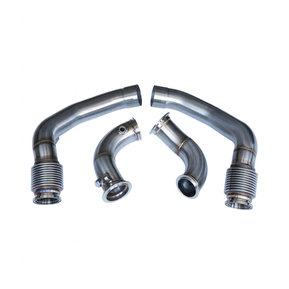 BMW S63 F90 M5 F91 F92 F93 M8 primary and secondary catless downpipe set