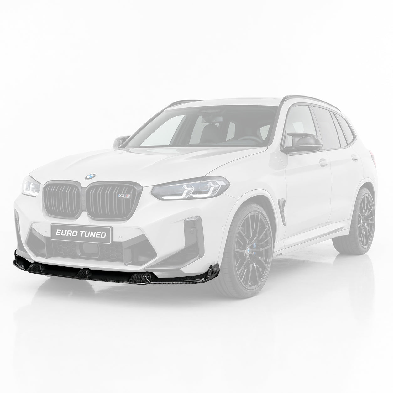 BMW X3 M F97 X4 M F98 LCI carbon fiber front splitter installed