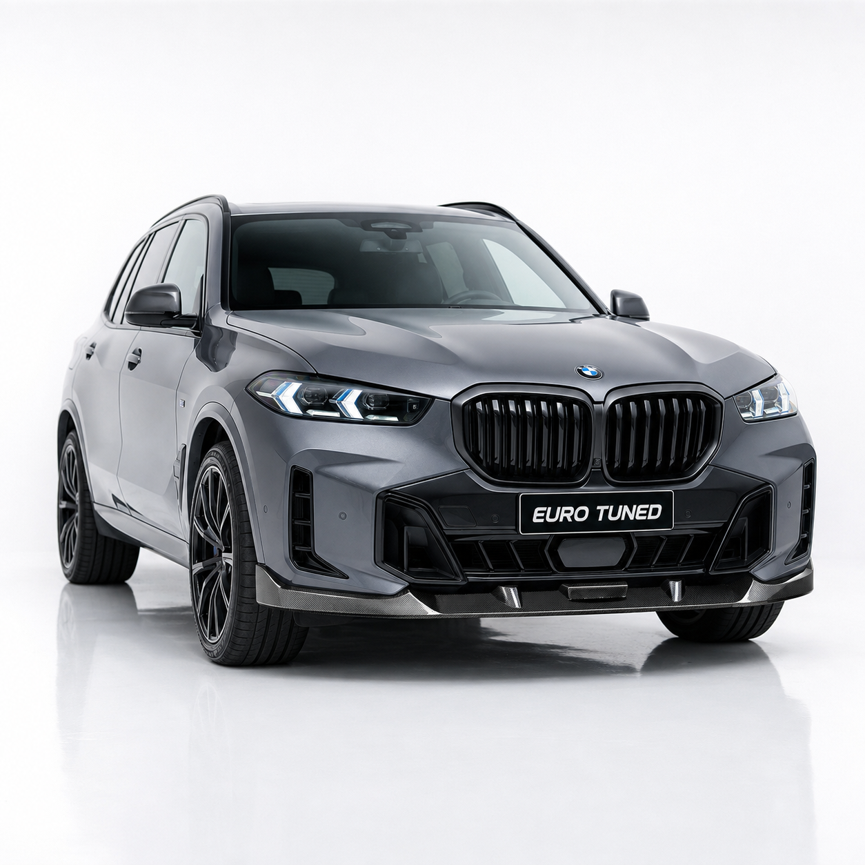 BMW X5 G05 LCI M Sport carbon fiber front lip installed