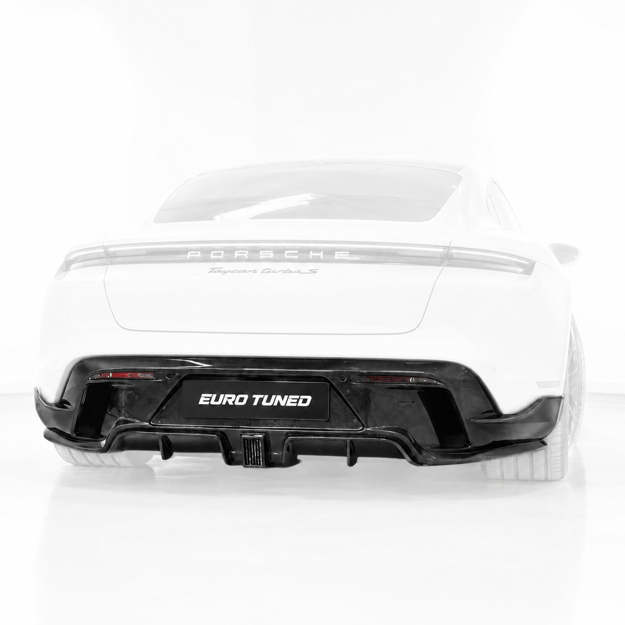 Porsche Taycan 9J1 Turbo & Turbo S Carbon Fiber Rear Bumper Diffuser (2020–2023)