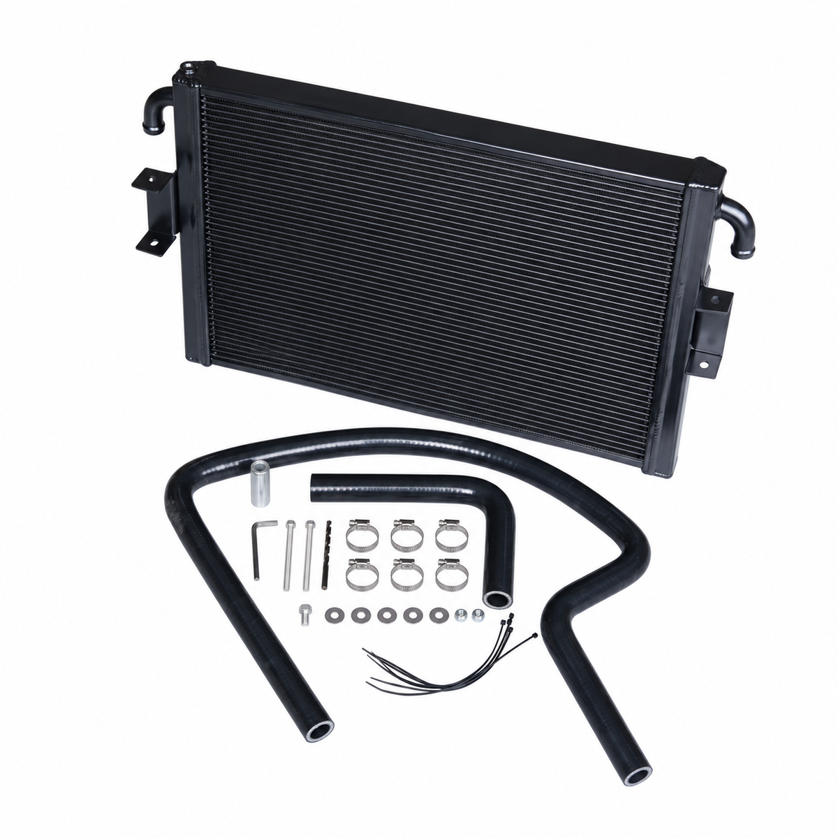 Black aluminum performance radiator kit for Mercedes-AMG A35 CLA35 and GLB35 2.0T