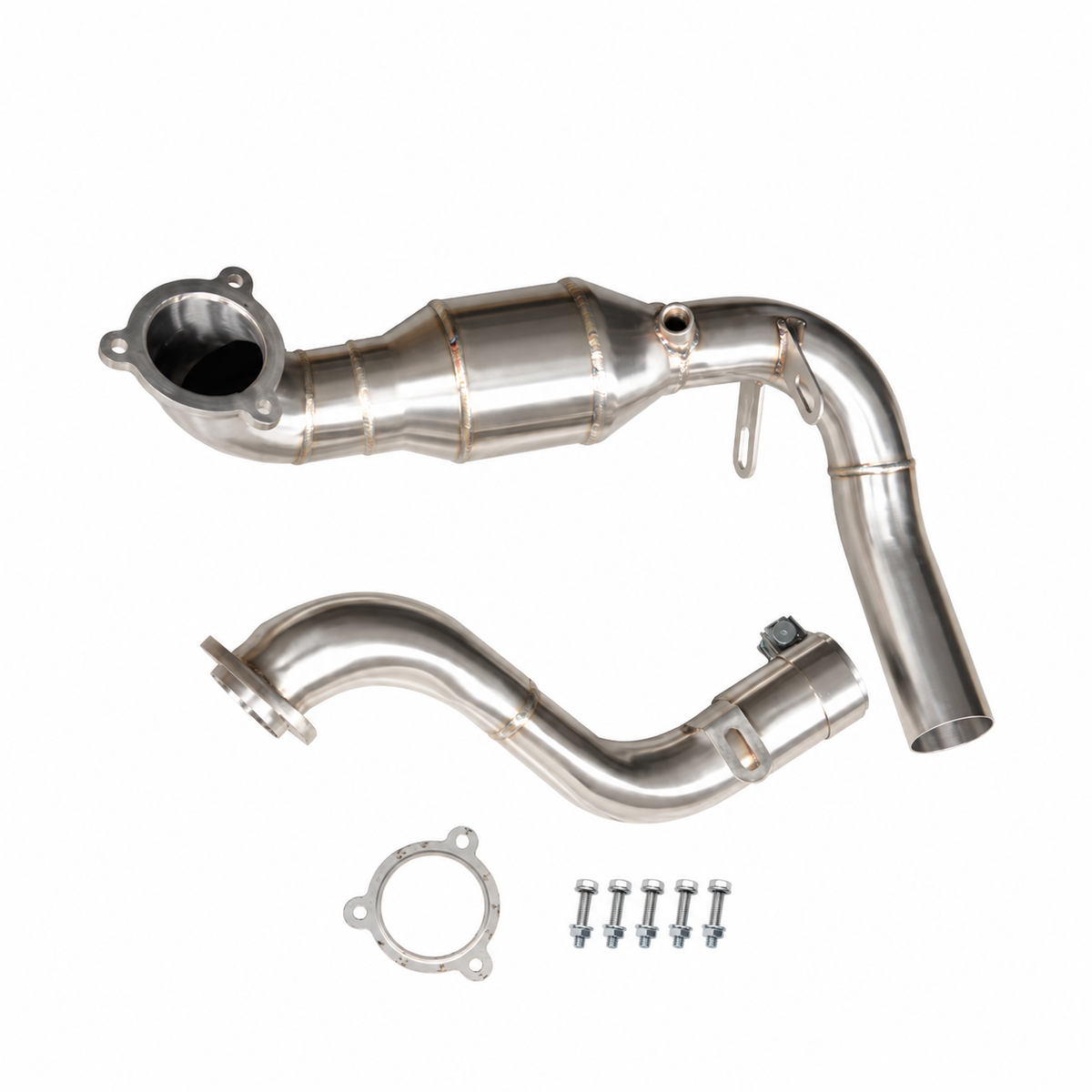 Mercedes-AMG A35 W177 M260 200 cell catted downpipe for OPF models with installation hardware