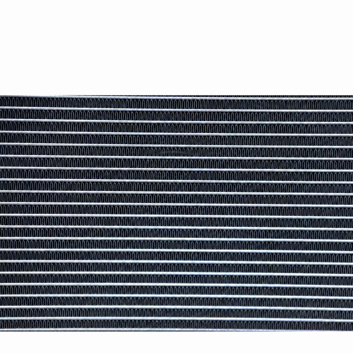 Mercedes-AMG A45 W177 M139 black enlarged coolant radiator heat exchanger core detail