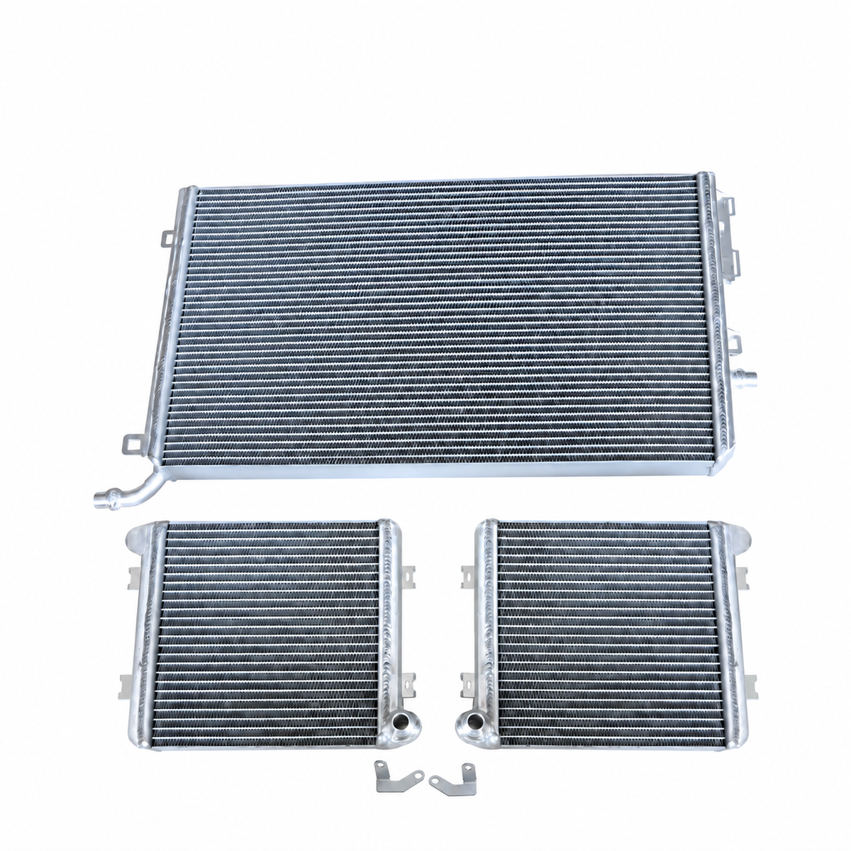 Mercedes C63 C63 S M177 silver aluminum cooling radiator complete kit with two auxiliary heat exchangers