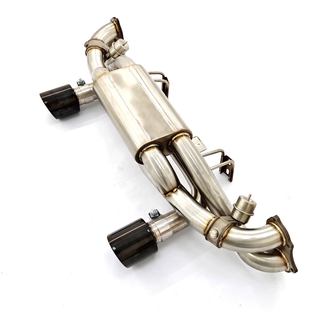 Porsche 718 Cayman GT4 4.0L valved rear exhaust section with dual tips
