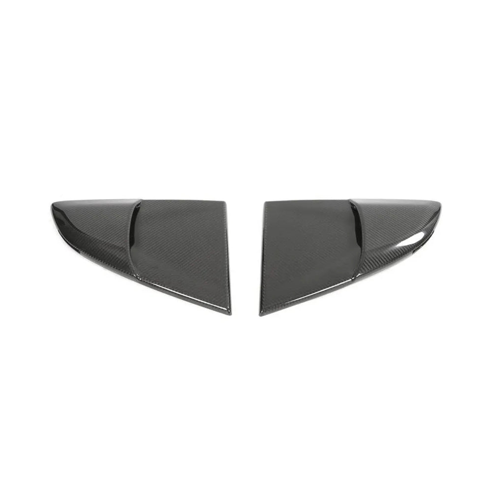 Porsche 718 Cayman GTS gloss carbon fiber rear window louver pair