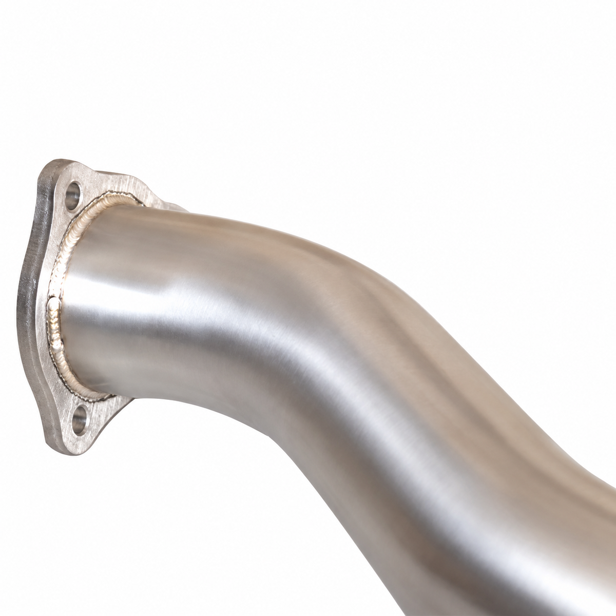 Porsche Cayenne 958.2 3.6T catless downpipe flange and stainless steel weld detail