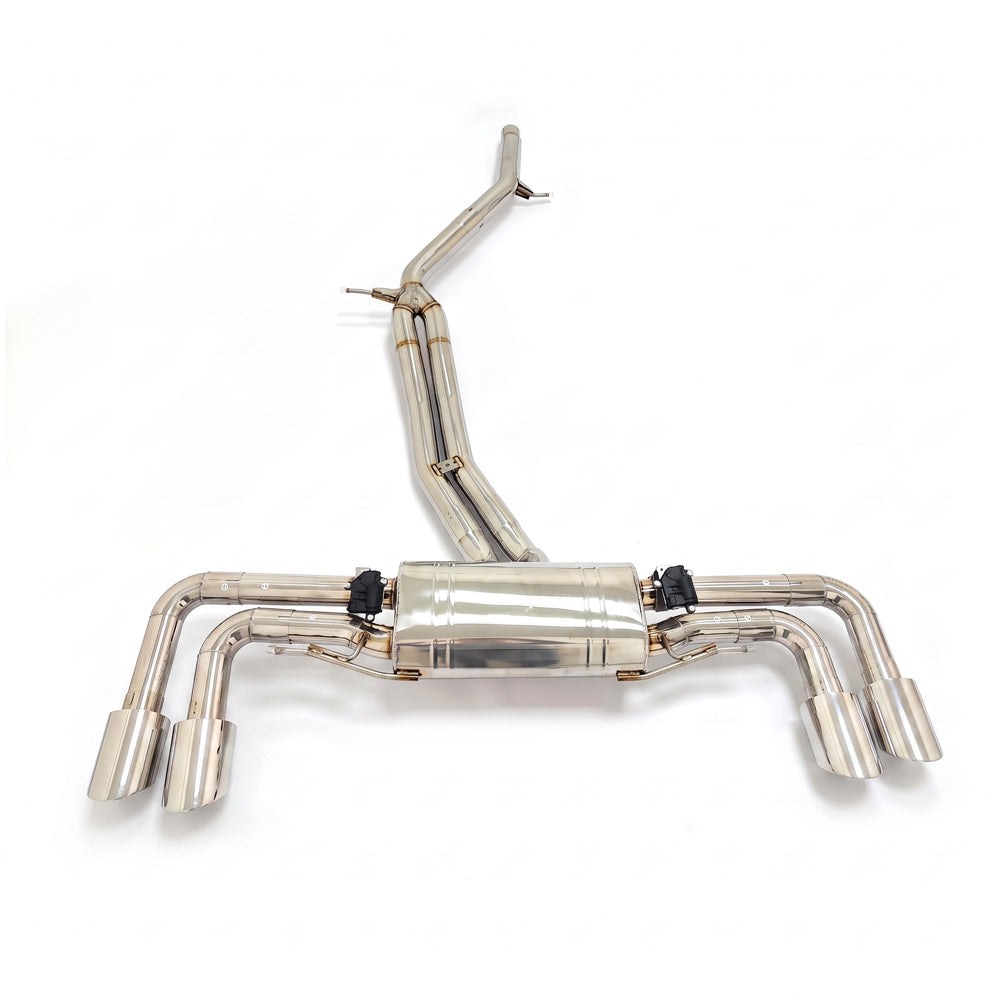 orsche Cayenne 9YA 3.0T valved catback exhaust system with quad exhaust tips