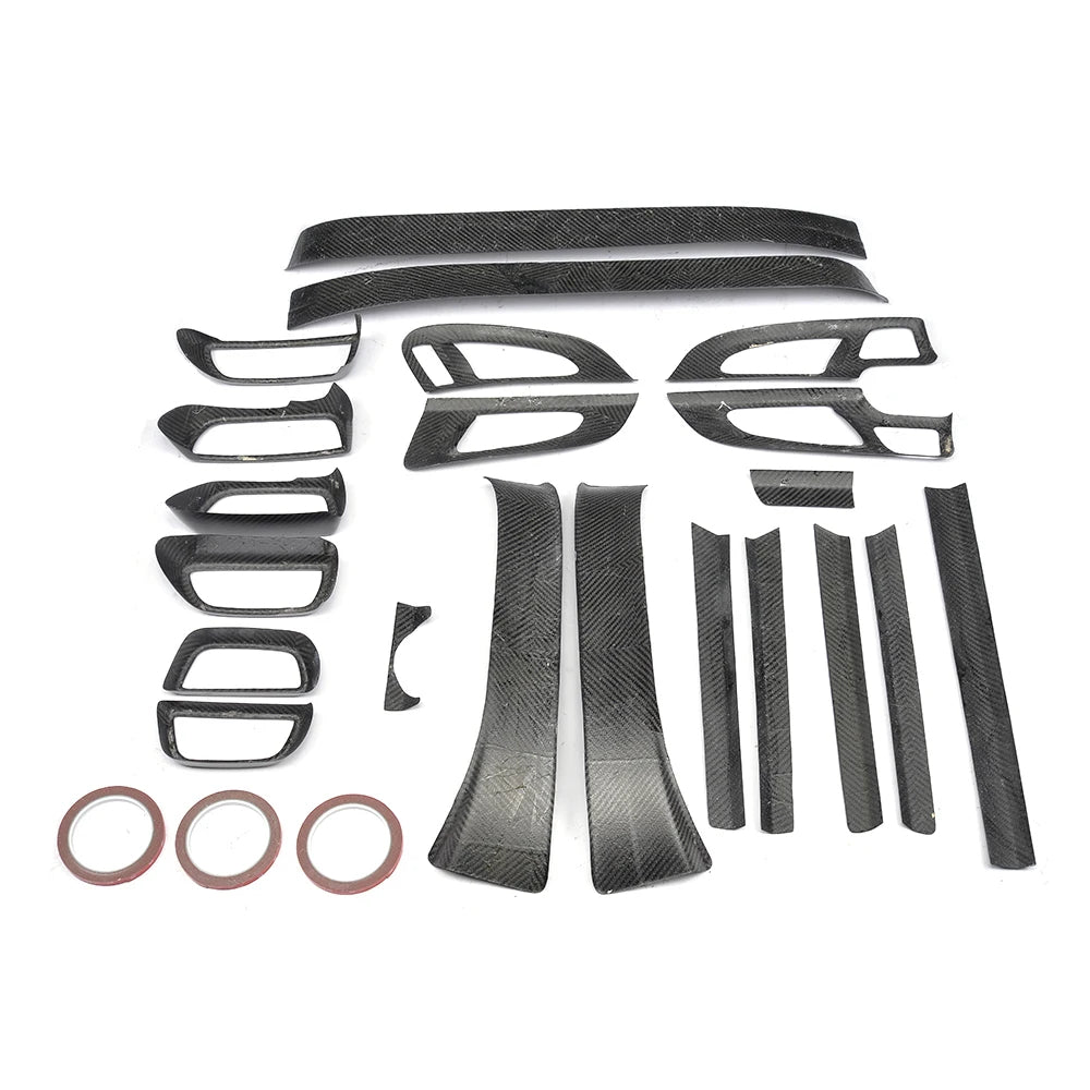 Porsche Cayenne 958.2 3x3 twill carbon fiber interior trim set