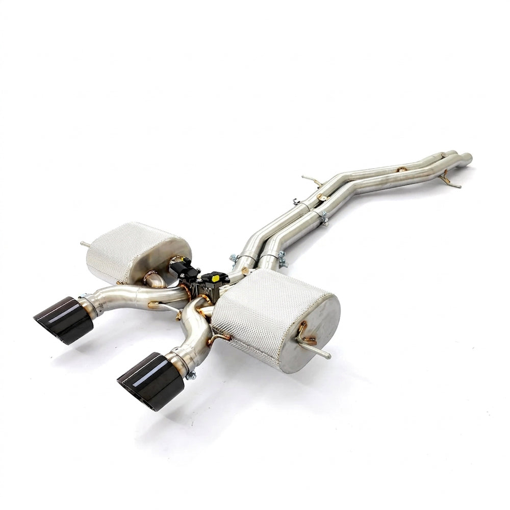 Porsche Cayenne Turbo GT 4.0T valved exhaust system with carbon fiber exhaust tips