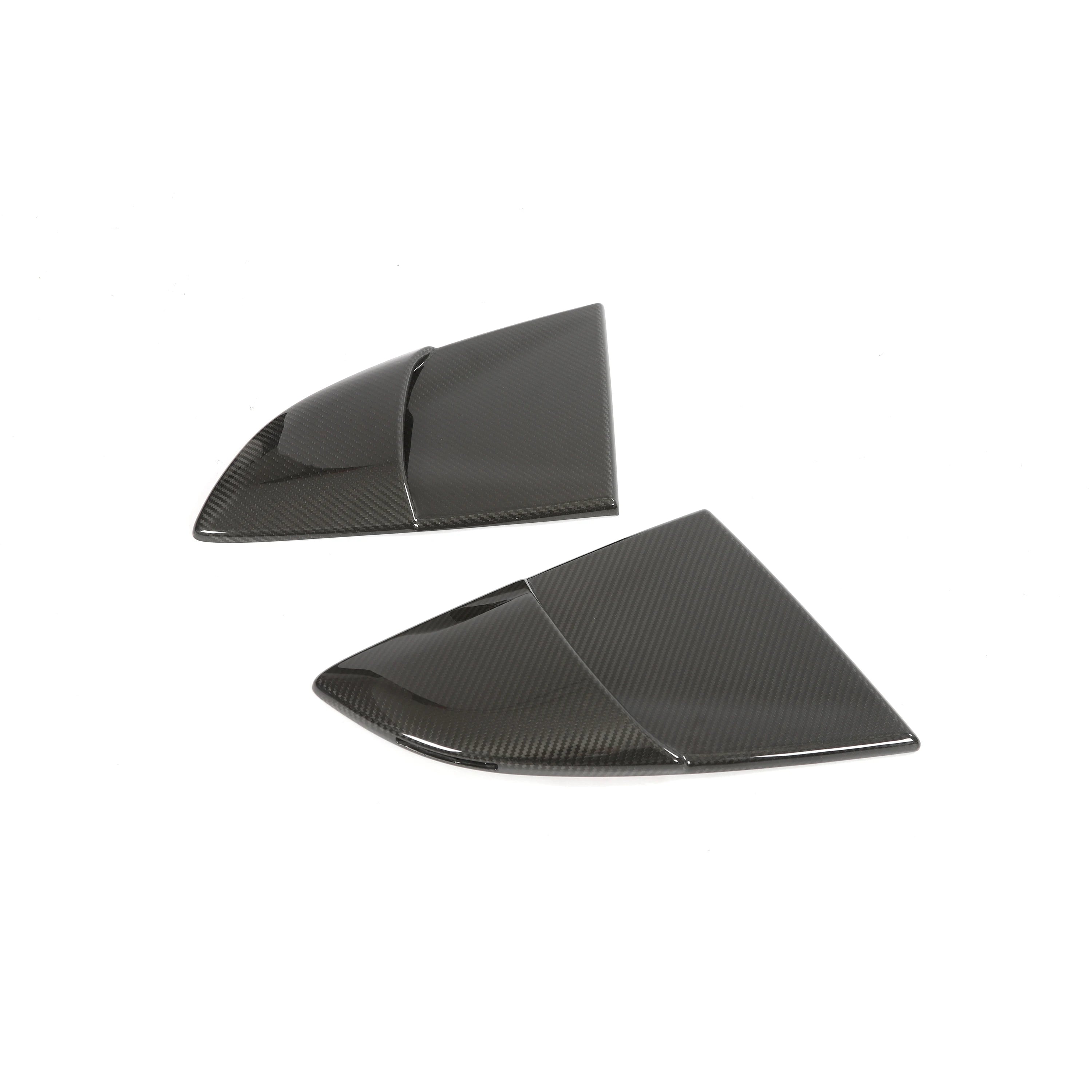 Porsche Cayman 718 GTS carbon fiber window louvers with mounting tape