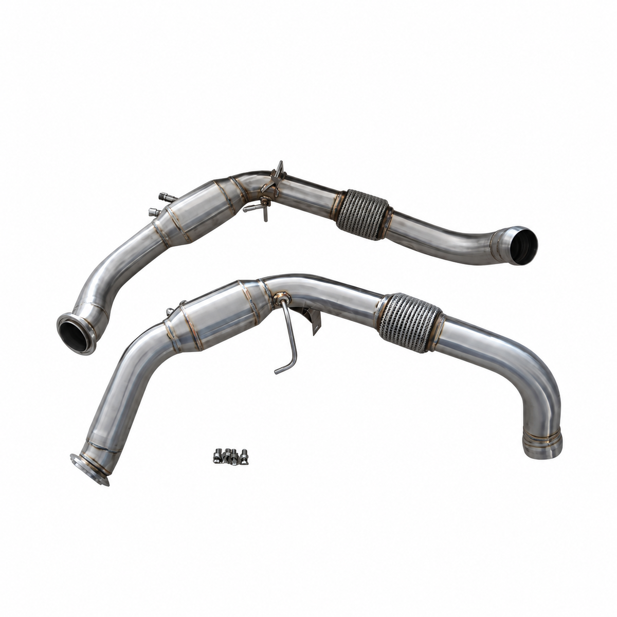 Porsche Panamera 971 2.9T OPF catless downpipes with installation hardware