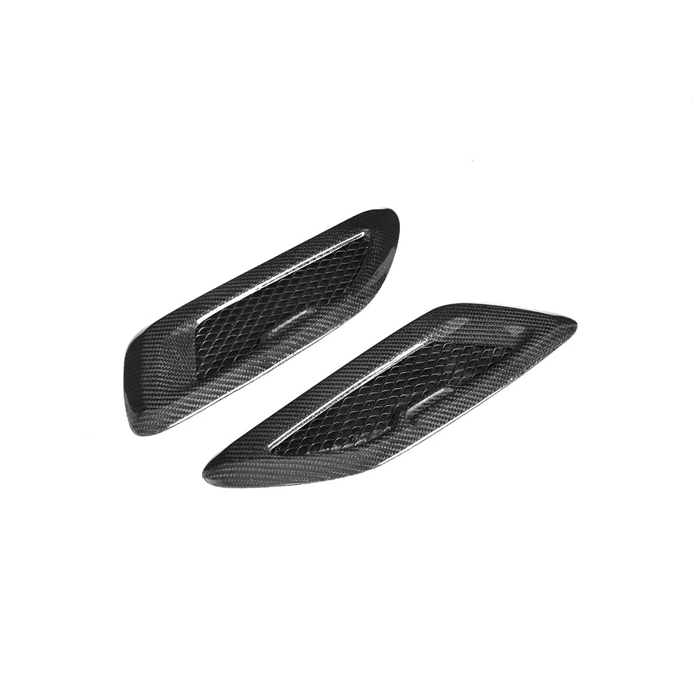 Universal carbon fiber hood vent trims for BMW models